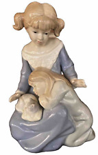 Porcelain Sisters Figurine Tender Moments, Cat, 6 In, Glazed. Birthday, Family picture
