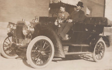 3N Photograph 1910-1920's Early Automobile Lanterns Touring Car Man Old Car picture