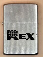 Vintage 1972 Rex Global Advertising Chrome Zippo Lighter picture