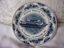 Holland America Line The Inaugural Ms- Amsterdam 2000 Blauw Delft Plate, Holland picture