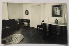 Interior Oldest Home Galesburg Illinois Antique Piano c1922 RPPC Postcard picture