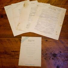 Antique 1918 Hotel Winton Dinner Menu WWI Wartime Rationing Documents  picture