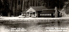 RPPC Legion Lake Inn BLACK HILLS SD Classic Car Cafe VINTAGE Real Photo Postcard picture