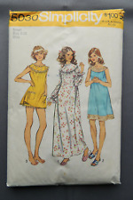 Vintage Girl's Nightgowns sewing pattern small 8/10 NIP factory fold 1972 picture