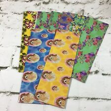 Folded Gift Wrap Wrapping Paper Pet Themed Floral Birthday Christmas Craft Lot  picture