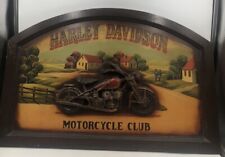 Wooden 3D Harley Davidson Vintage Painted Sign 23.5