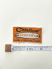 Aloha Vintage surf brand label Catalina Surfers orange label rare picture