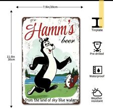 Hamms Beer Bear The Land of Sky Blue waters Tin Sign 8