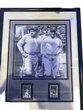 Yankees Babe Ruth & Lou Gehrig Photo & Postage Stamps in Picture Frame   picture