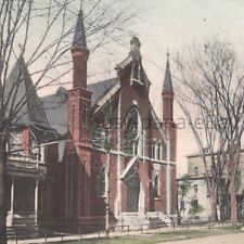 Vintage 1908 Moriah Church Utica New York Postcard picture