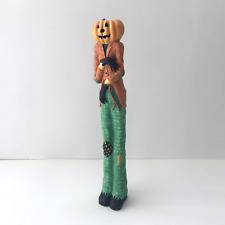 Vintage Artmark Hand Painted Resin Pencil Figure Pumpkin Head Halloween 10