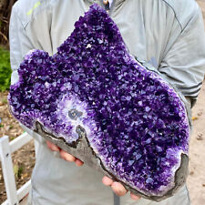 11.8LB Natural amethyst rough stone Uruguay amethyst cluster block Amethyst hole picture
