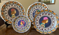 Set of 4 Vintage Replicas of XVI Century Plates from Faenza, Italy picture