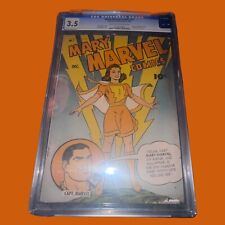 Mary Marvel 1 CGC 3.5 (Mega Key- First Solo- 1945) +watch+magnet- New Shazam picture