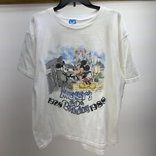 Vintage Disney World MICKEY'S 60TH BIRTHDAY 1928 -1988 White T-Shirt XL  picture