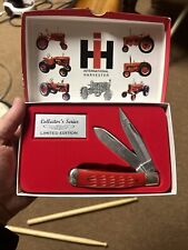 International Harvester Farmall Tractor Collector Trapper Pocket Knife Old Ram picture