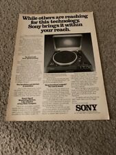 Vintage 1978 SONY PS-X7 TURNTABLE RECORD PLAYER PRINT AD 1970s picture