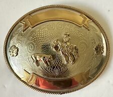 Signed Collectible Tony Lama German Silver Jewelers Bronze Ornament Cowboy Belt picture