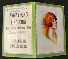 1930s Art Deco ARMSTRONG LINOLEUM Quaker Rugs Reading PA Full Needle Pack picture
