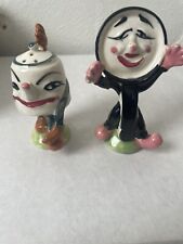 vtg anthropomorphic 1950’s Coffee Pot and Spoon Salt and Pepper Shakers Japan picture