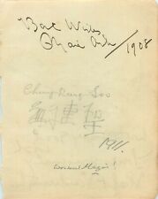 Vintage Signed Autograph - US Magician Chung Ling Soo - Died Bullet Catch Trick picture