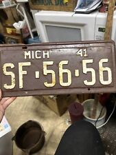 1941 Michigan License Plate SF-56-56 picture