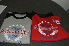 NASA CHAMPION PAYLOAD OPS 2017 (3/4) SLEEVE SHIRTS (SIZE M/L) - EXCELLENT+ SET-2 picture