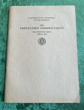Official 1940 UCLA 21st Graduation Commencement Program at The Hollywood Bowl picture
