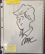 GRAIG MACINTOSH Cartoonist REAL Hand Signed  and Drawing Sketch Original 8.5X11 picture