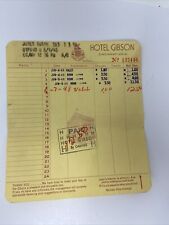 1948 Hotel Gibson Receipt Billing Bill Statement Cincinnati OH Vintage Ephemera picture