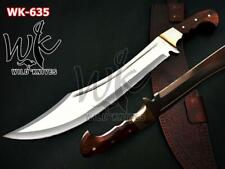 BEAUTIFUL CUSTOM HANDMADE 22'' HIGH CARBON STEEL HUNTING BOWIE WITH SHEATH picture