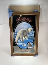 Hamm’s American Bear Collection Polar Bear Mirror (New Old Stock)   15” x 24” picture