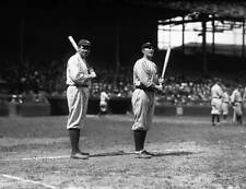 Babe Ruth & Ty Cobb two American League's heaviest hitters sta- 1920 Old Photo picture