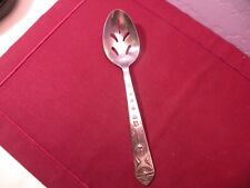 Pierced Table Serving Spoon International 1847 Rogers Bros Pueblo Stainless picture