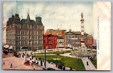 Lafayette Square Buffalo New York Birds Eye View Statue Monument VNG Postcard picture