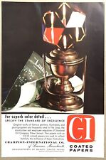Vintage 1957 Original Print Ad Full Page - Champion International Superb Color picture