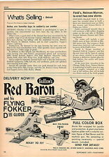 1970 ADVERT Guillow's Red Baron Toy Models Flying Fokker D VII Glider picture