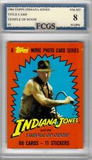 1984 Indiana Jones Title Card #1 Graded FCGS 8 NM-MT picture