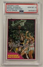 1981-82 Topps Basketball Magic Johnson “Super Action” signed PSA GEM MINT 10 picture