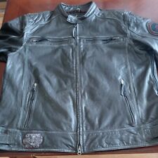 NWTs Harley Davidson Men's Buffalo Leather #1 SKULL  HD Leather Jacket SIZE SMAL picture