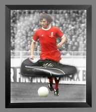 Kevin Keegan Liverpool Fc Signed Black Football Boot In An Acrylic Dome Frame :A picture