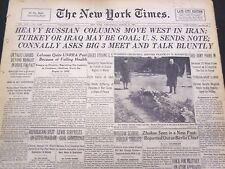 1946 MARCH 13 NEW YORK TIMES - RUSSIAN COLUMNS IN IRAN - NT 4225 picture