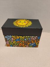 Vintage Ohio Art Sunface Hippie Recipe Box picture