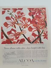 1953 Alcoa Steamship Company Holiday Print Ad Vacation Flowers Caribbean Regia picture
