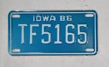 IOWA Motorcycle License Plate TF5165 ~🔥FREE SHIPPING🔥MINT ~ 1986 picture
