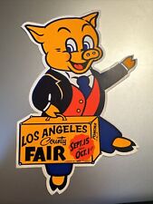 1970's Vintage Serigraph Sticker Los Angeles County Fair Thummer Porky Pig 9