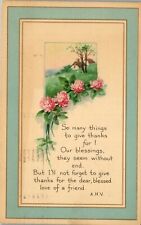 Vintage Postcard Gibson Card Postcard Blessings Kensington Station Cancel 1921 picture
