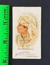 Vintage 1888 Miss Mary Anderson World Beauties Allen Ginter Tobacco N26 Card picture