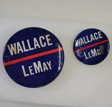 George Wallace Curtis LeMay 1968 Independent Presidential Pin 1 1/2