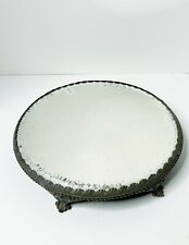 Antique Art Nouveau Metal Mirrored Plateau Tray - 12 inches picture